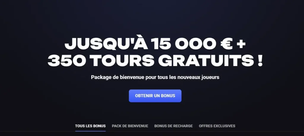 Bonus du casino Spinaura