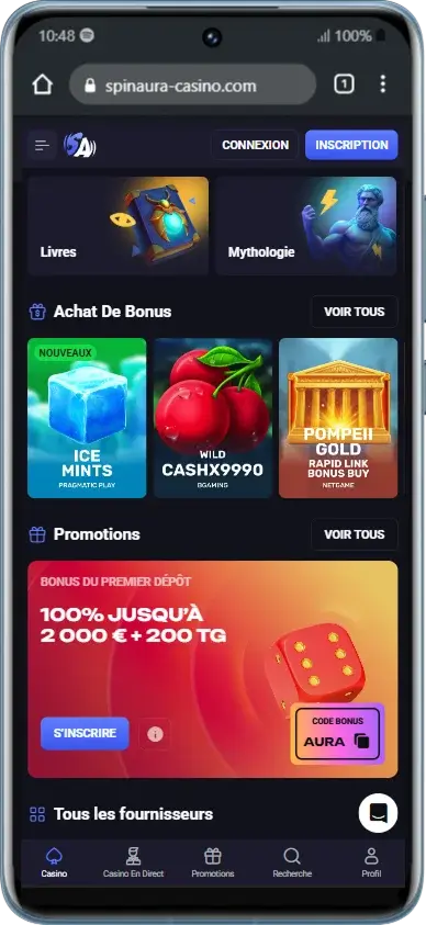 Application Spinaura Casino pour Android
